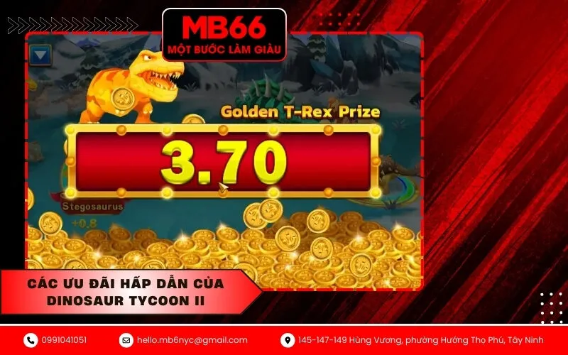 Các ưu đãi hấp dẫn của Dinosaur Tycoon II